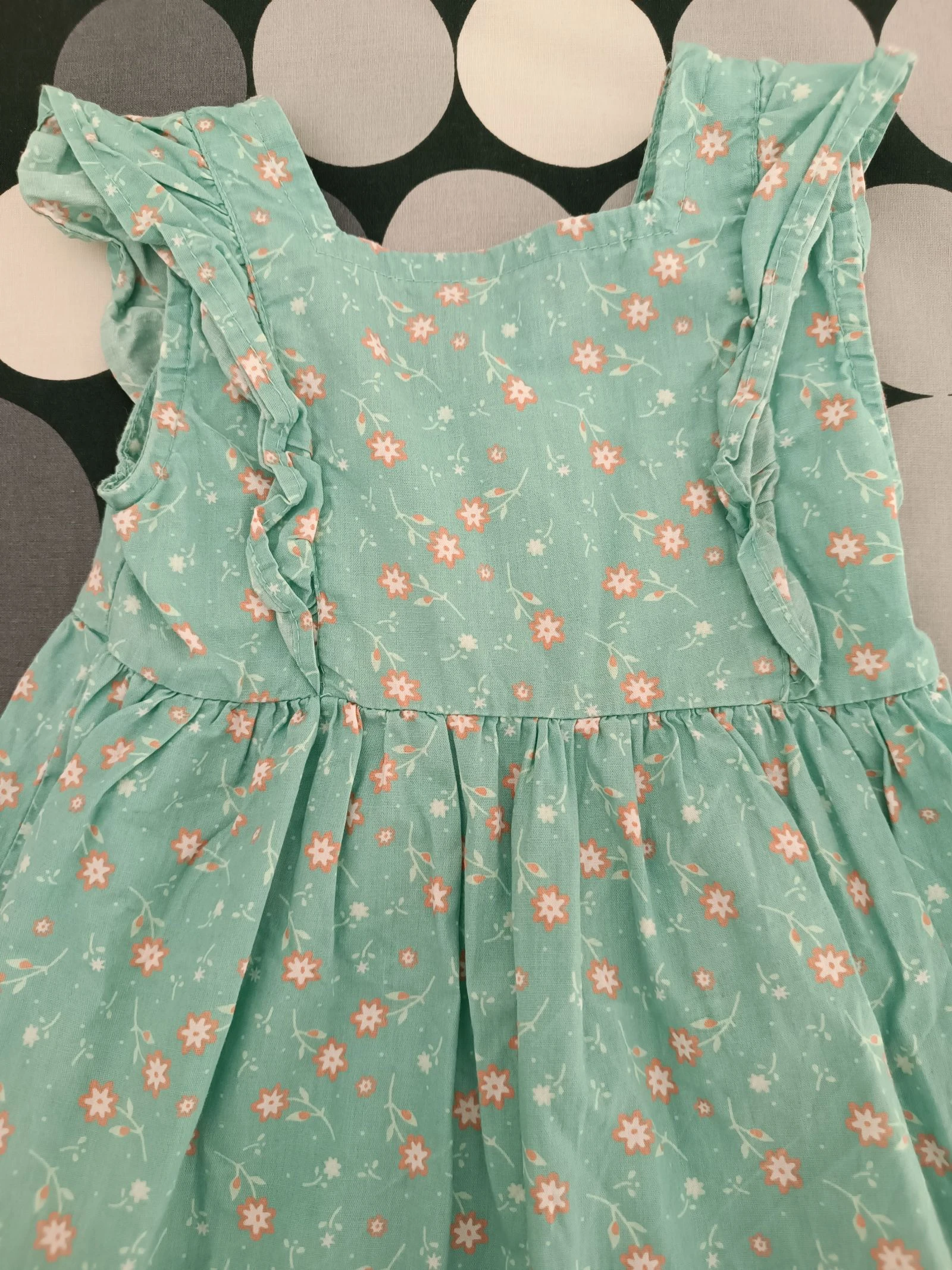 Vestido Zippy 6-9 meses - Verde Menta y Floral Encantador – photo 3